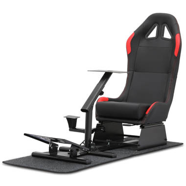 Inbox Zero Racing Simulator Cockpit with Gaming Seat Steering